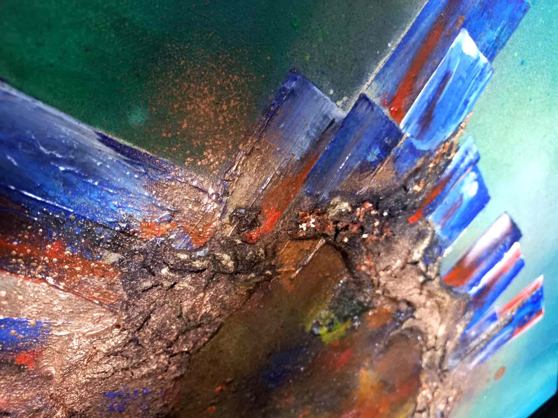 LOREVATEA-Tableau abstrait Hawaïki détail