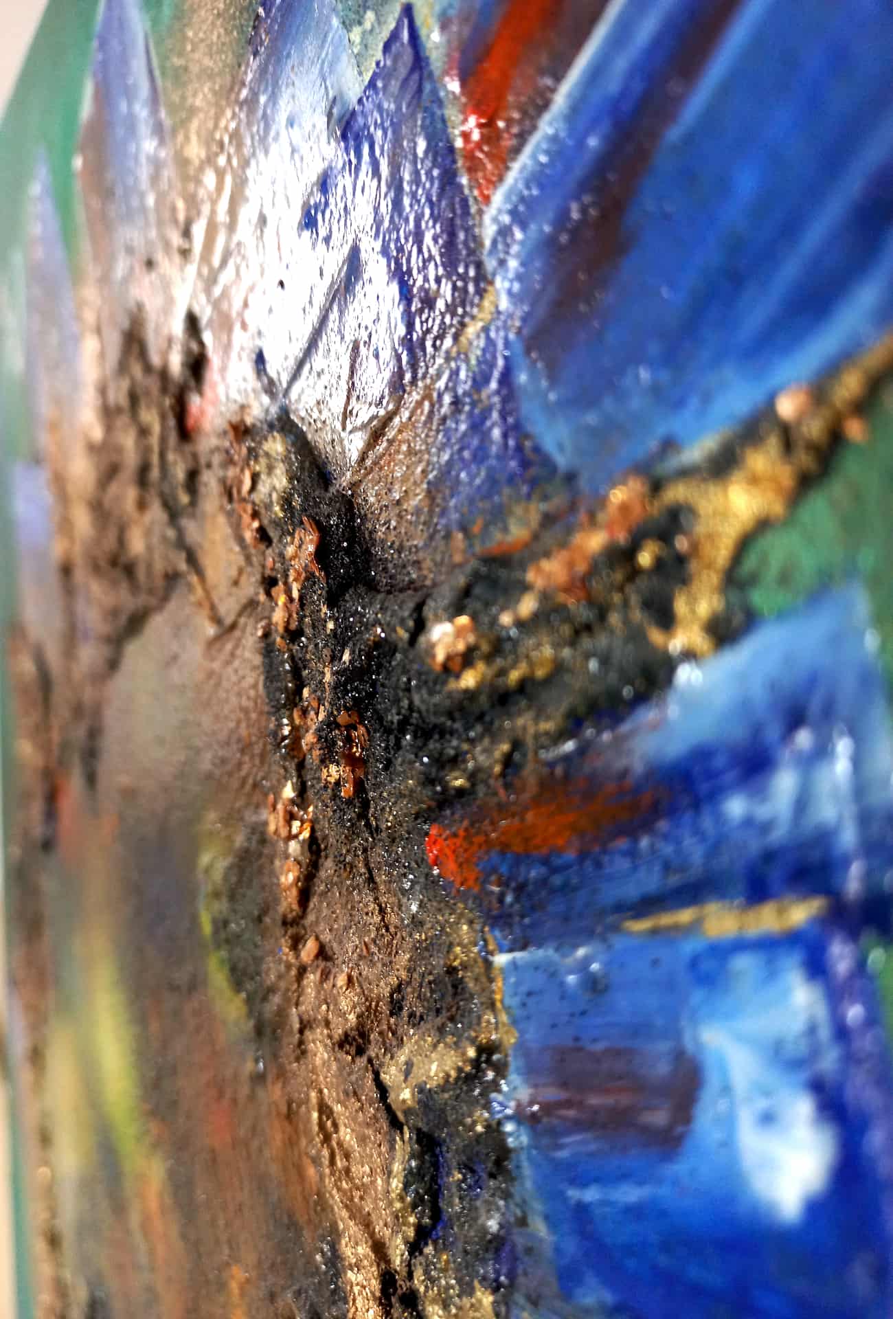 LOREVATEA-Tableau abstrait Hawaïki détail