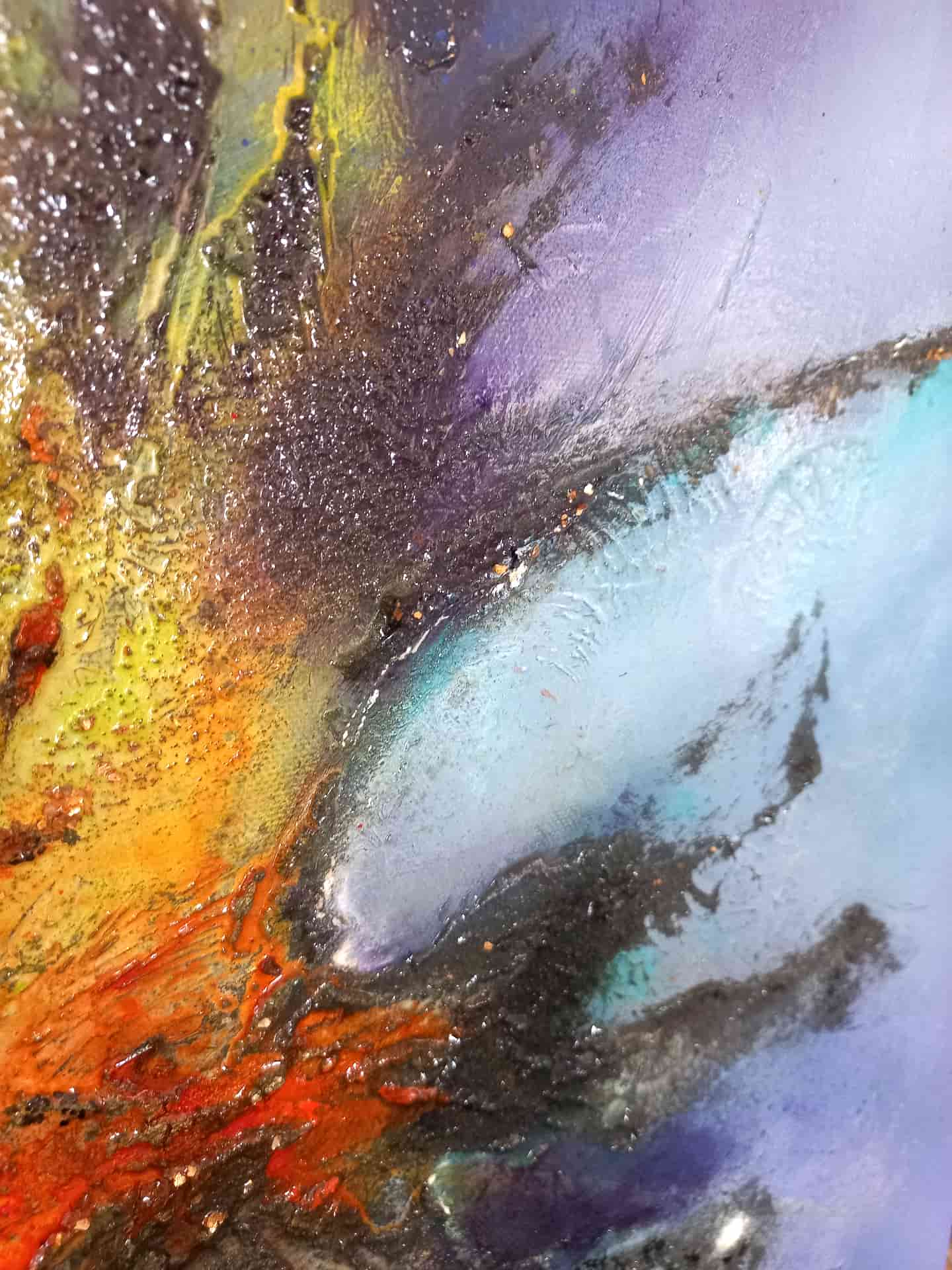 LOREVATEA-Tableau abstrait Maramatoa détail