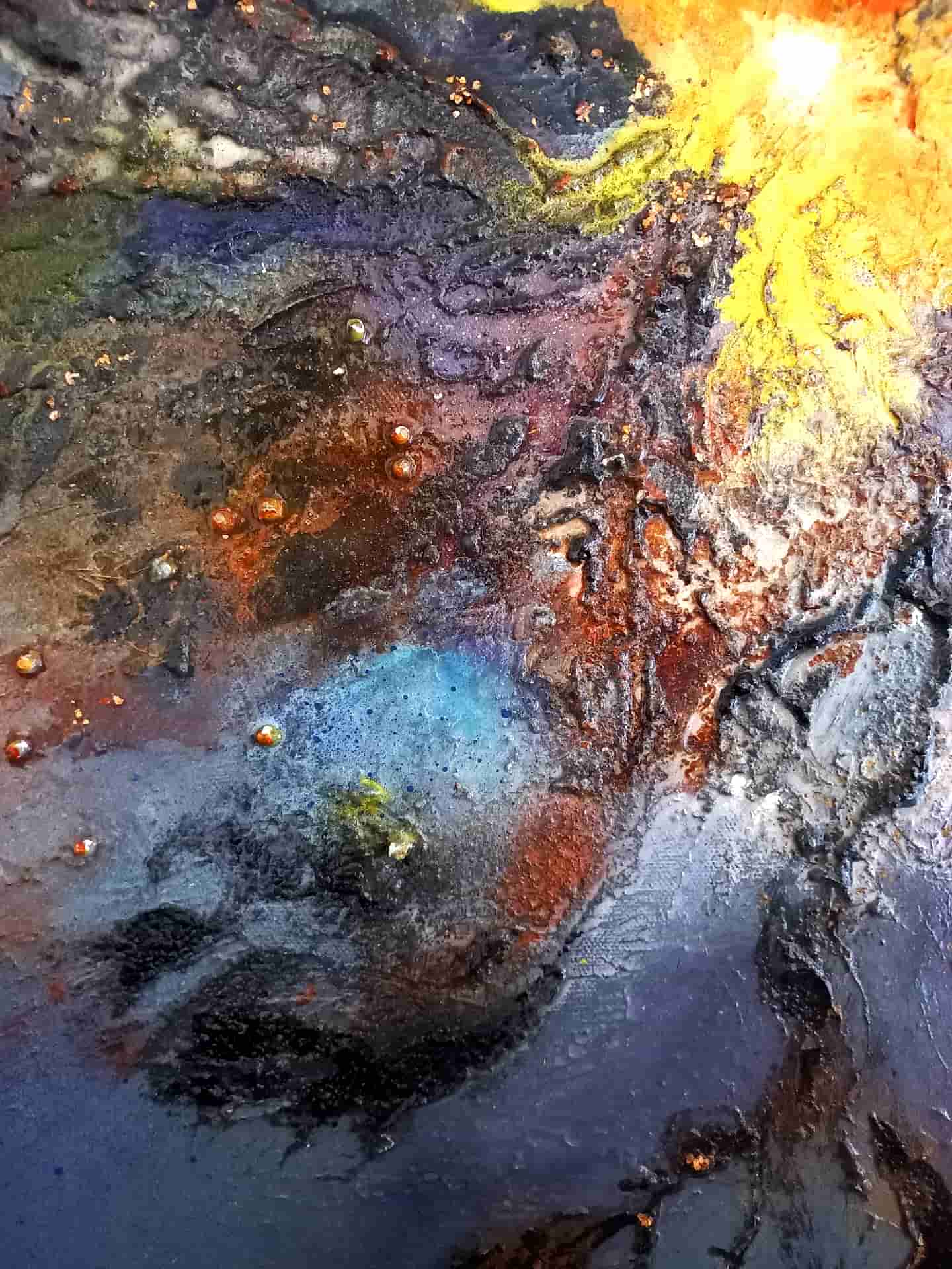 LOREVATEA-Tableau abstrait Maramatoa détail