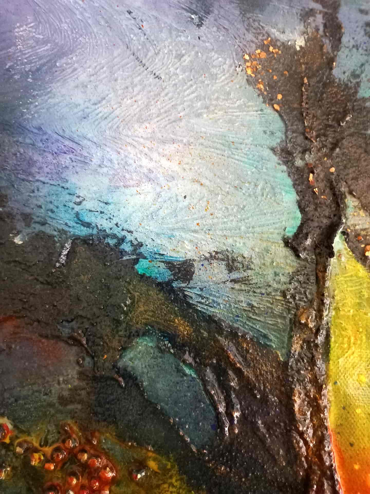 LOREVATEA-Tableau abstrait Maramatoa détail