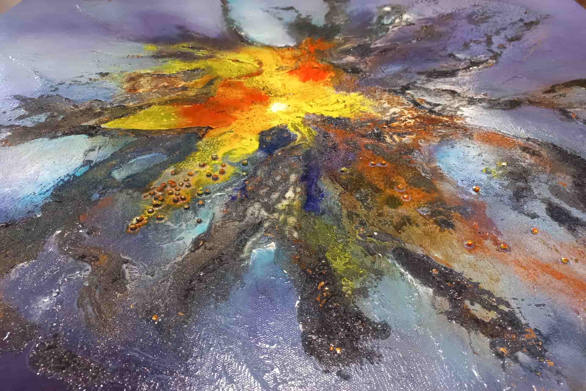 LOREVATEA-Tableau abstrait Maramatoa détail