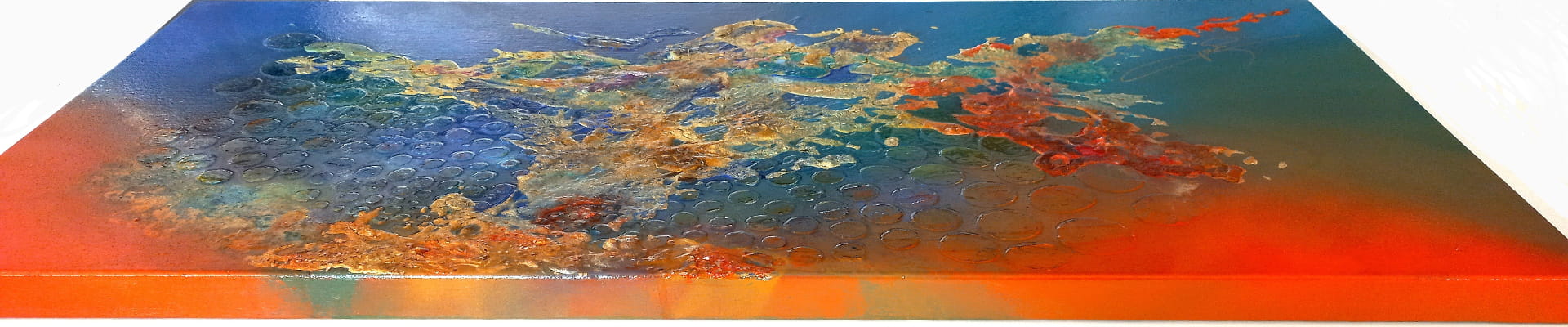 LOREVATEA-Tableau abstrait Mauna Loa finition profil