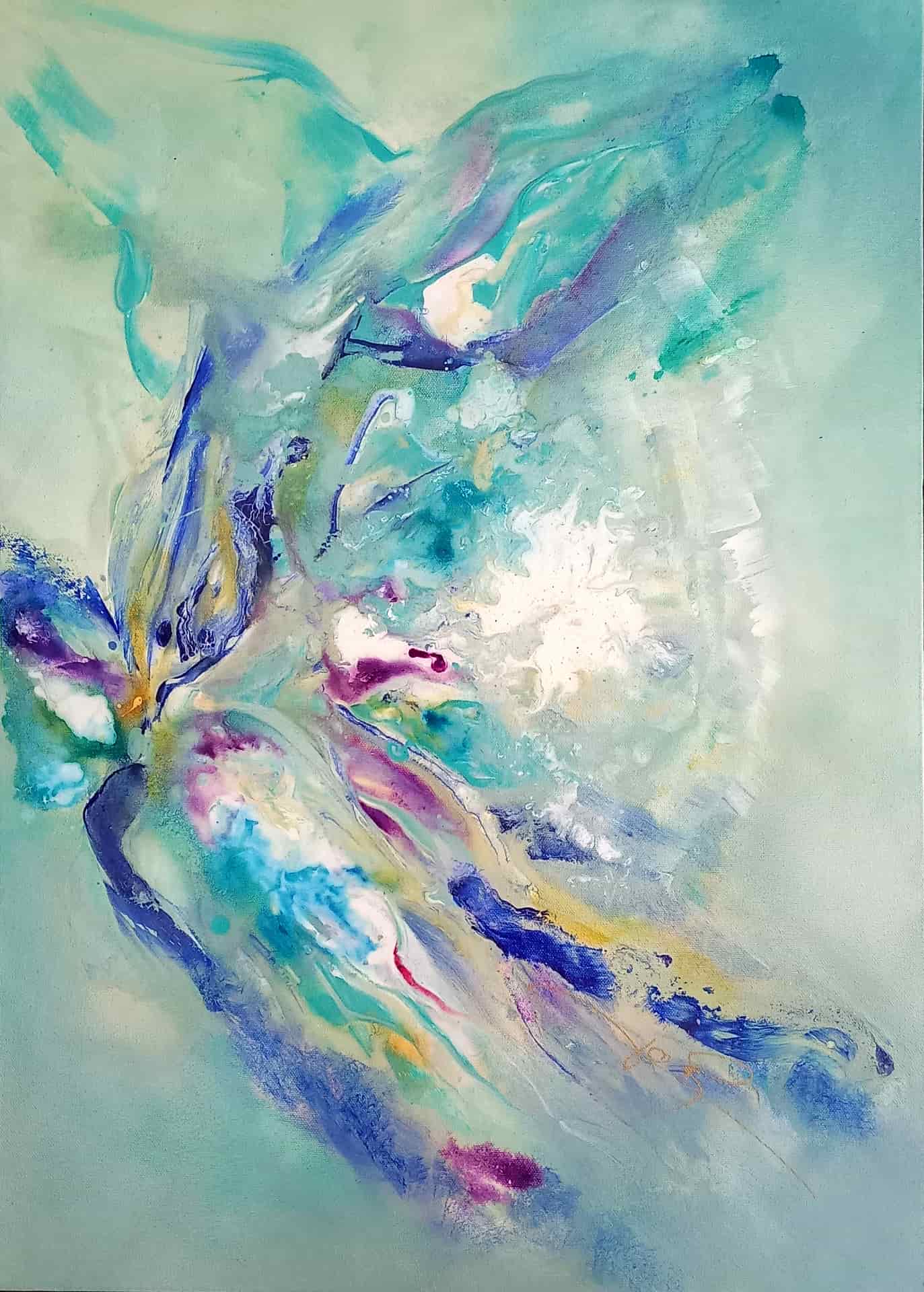 LOREVATEA-Tableau abstrait Raimanu 50x70 cm