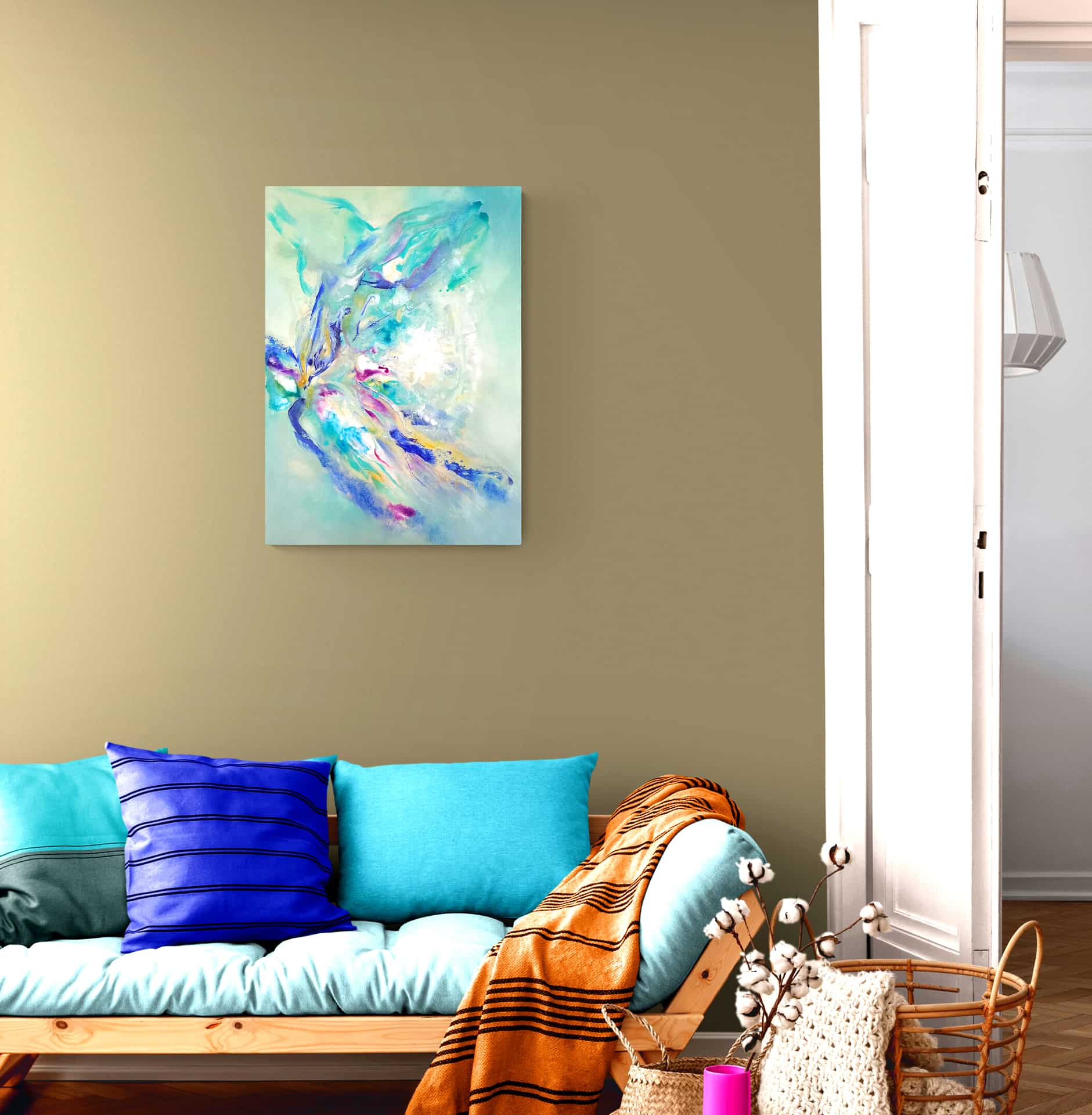 LOREVATEA-Tableau abstrait Raimanu in situ