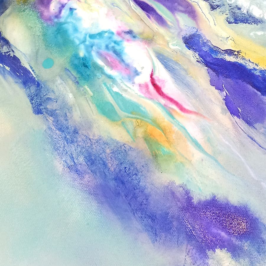LOREVATEA-Tableau abstrait Raimanu détail